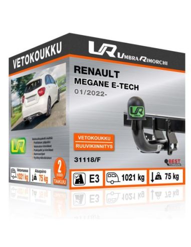 Vetokoukku Renault MEGANE E-TECH ruuvikiinnityksellä