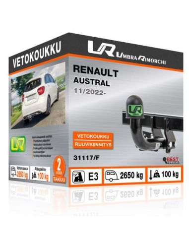 Vetokoukku Renault AUSTRAL ruuvikiinnityksellä