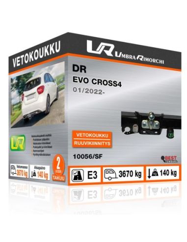 Vetokoukku Dr EVO CROSS4 kiinteä vetokoukku kauluksella