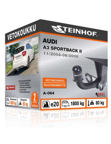 Vetokoukku Audi A3 SPORTBACK II ruuvikiinnityksellä