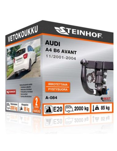 Vetokoukku Audi A4 B6 AVANT pystysuoraan irrotettava