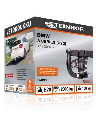 Vetokoukku BMW 3 SERIES (G20) pystysuoraan irrotettava