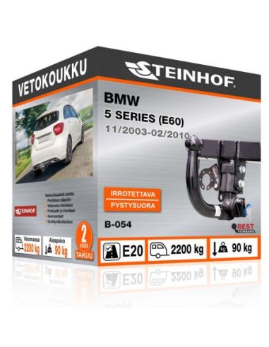 Vetokoukku BMW 5 SERIES (E60) pystysuoraan irrotettava