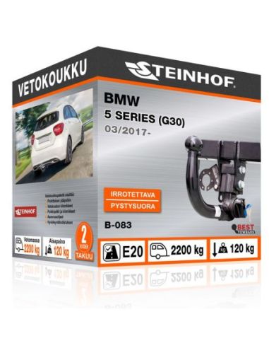 Vetokoukku BMW 5 SERIES (G30) pystysuoraan irrotettava