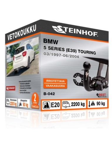 Vetokoukku BMW 5 SERIES (E39) TOURING vaakasuoraan irrotettava