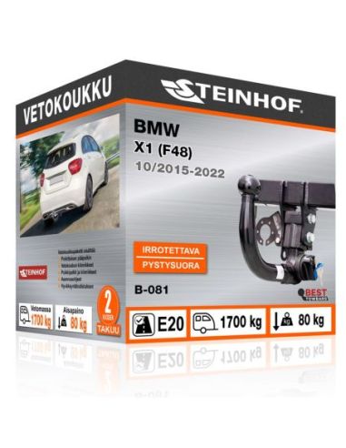 Vetokoukku BMW X1 (F48) pystysuoraan irrotettava