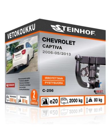 Vetokoukku Chevrolet CAPTIVA pystysuoraan irrotettava