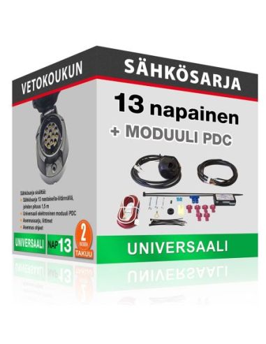 13-nastainen sähkösarja, jossa on yleinen kytkentärasia ja PDC: n (Park Distance Control) automaattinen katkaisu