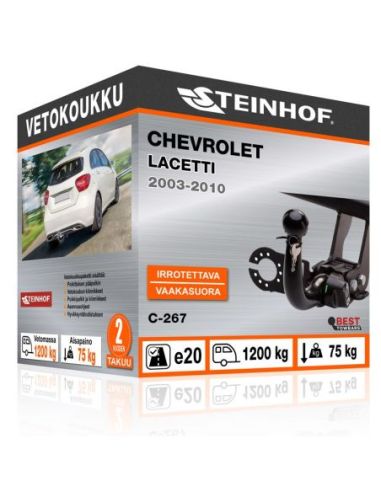 Vetokoukku Chevrolet LACETTI vaakasuoraan irrotettava