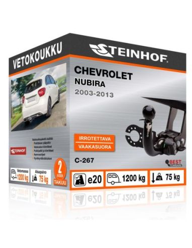 Vetokoukku Chevrolet NUBIRA vaakasuoraan irrotettava