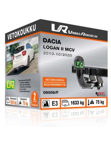 Vetokoukku Dacia LOGAN II MCV ruuvikiinnityksellä