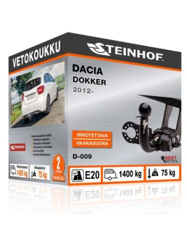 Vetokoukku Dacia DOKKER vaakasuoraan irrotettava