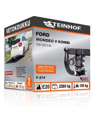 Vetokoukku Ford MONDEO V KOMBI pystysuoraan irrotettava