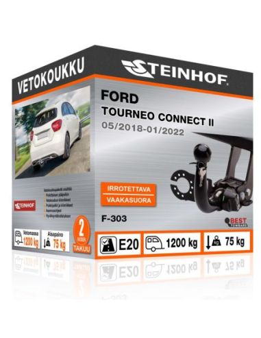 Vetokoukku Ford TOURNEO CONNECT II vaakasuoraan irrotettava