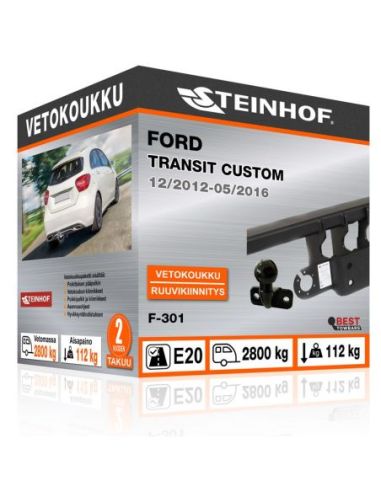 Vetokoukku Ford TRANSIT CUSTOM ruuvikiinnityksellä