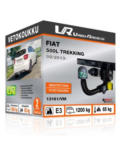 Vetokoukku Fiat 500L TREKKING pystysuoraan irrotettava