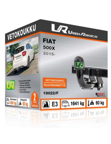 Vetokoukku Fiat 500X ruuvikiinnityksellä