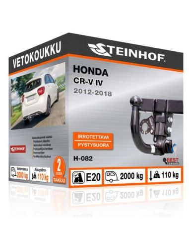 Vetokoukku Honda CR-V IV pystysuoraan irrotettava