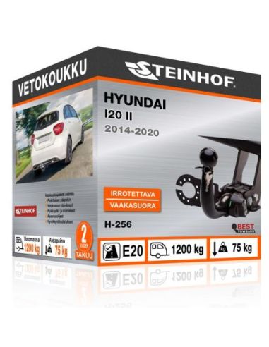 Vetokoukku Hyundai I20 II vaakasuoraan irrotettava