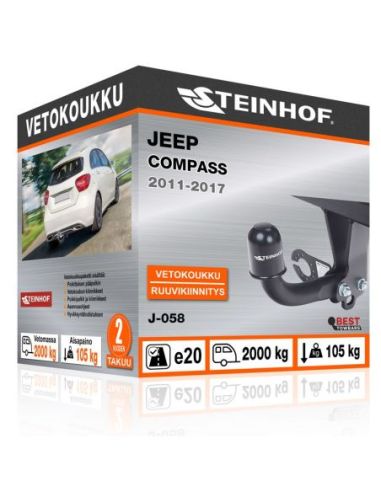 Vetokoukku Jeep COMPASS ruuvikiinnityksellä