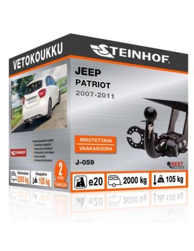 Vetokoukku Jeep PATRIOT vaakasuoraan irrotettava