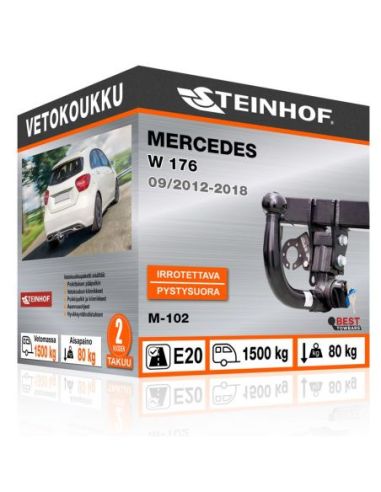 Vetokoukku Mercedes W 176 pystysuoraan irrotettava