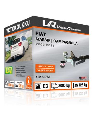 Vetokoukku Fiat MASSIF | CAMPAGNOLA vaakasuoraan irrotettava