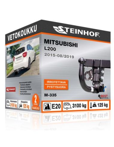 Vetokoukku Mitsubishi L200 pystysuoraan irrotettava