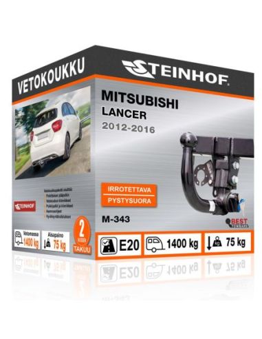 Vetokoukku Mitsubishi LANCER pystysuoraan irrotettava