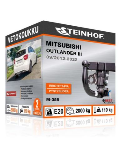 Vetokoukku Mitsubishi OUTLANDER III pystysuoraan irrotettava