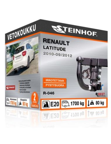 Vetokoukku Renault LATITUDE pystysuoraan irrotettava