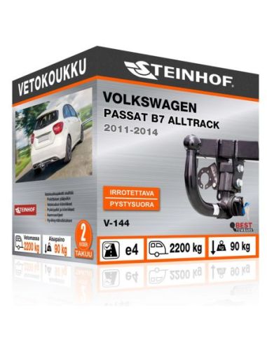 Vetokoukku Volkswagen PASSAT B7 ALLTRACK pystysuoraan irrotettava