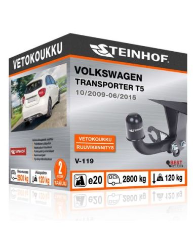 Vetokoukku Volkswagen TRANSPORTER T5 ruuvikiinnityksellä