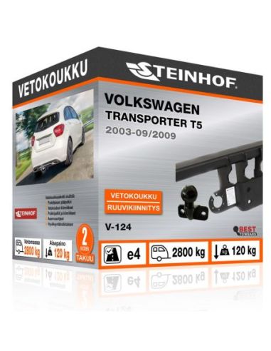 Vetokoukku Volkswagen TRANSPORTER T5 ruuvikiinnityksellä