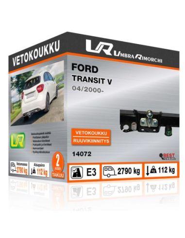 Vetokoukku Ford TRANSIT V kiinteä vetokoukku kauluksella