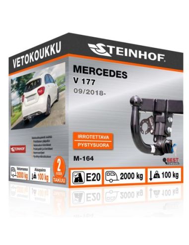 Vetokoukku Mercedes V 177 pystysuoraan irrotettava