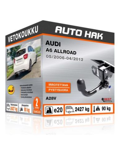 Vetokoukku AUDI A6 ALLROAD pystysuoraan irrotettava