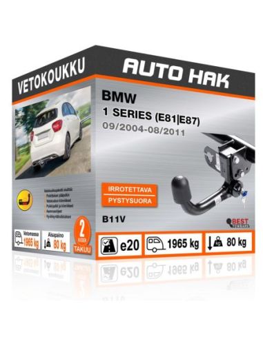 Vetokoukku BMW 1 SERIES (E81|E87) pystysuoraan irrotettava