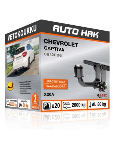 Vetokoukku CHEVROLET CAPTIVA vaakasuoraan irrotettava