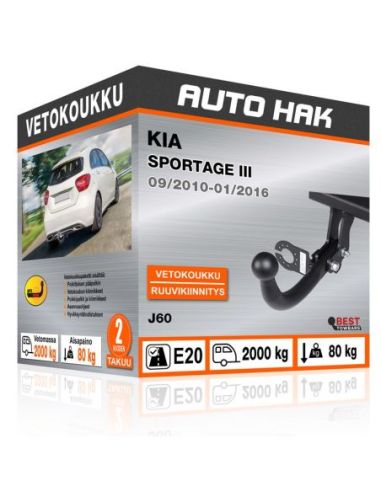 Vetokoukku Kia SPORTAGE III ruuvikiinnityksellä