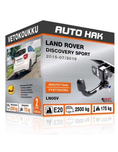 Vetokoukku Land Rover DISCOVERY SPORT pystysuoraan irrotettava