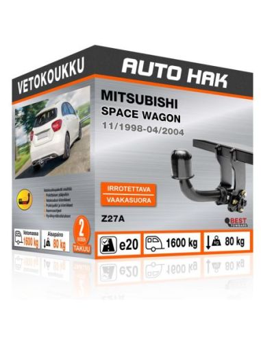 Vetokoukku MITSUBISHI SPACE WAGON vaakasuoraan irrotettava