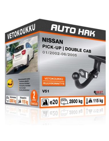 Vetokoukku NISSAN PICK-UP | DOUBLE CAB ruuvikiinnityksellä