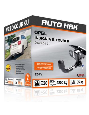 Vetokoukku OPEL INSIGNIA B TOURER pystysuoraan irrotettava