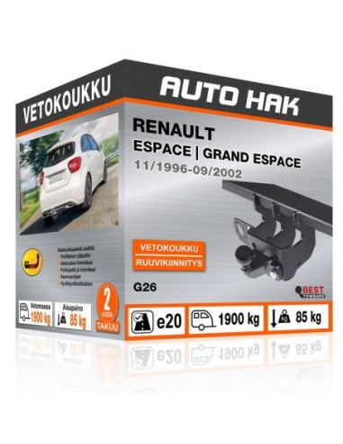 Vetokoukku RENAULT ESPACE | GRAND ESPACE kiinteä vetokoukku kauluksella