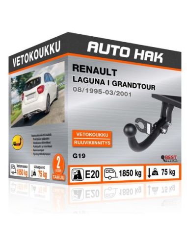 Vetokoukku RENAULT LAGUNA I GRANDTOUR ruuvikiinnityksellä