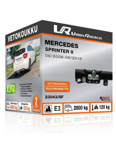 Vetokoukku Mercedes SPRINTER II kiinteä vetokoukku kauluksella