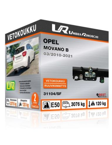 Vetokoukku Opel MOVANO B kiinteä vetokoukku kauluksella