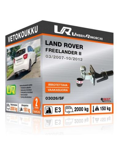 Vetokoukku Land Rover FREELANDER II vaakasuoraan irrotettava