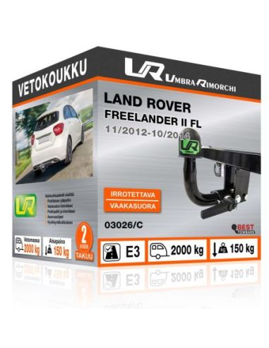 Vetokoukku Land Rover FREELANDER II FL vaakasuoraan irrotettava